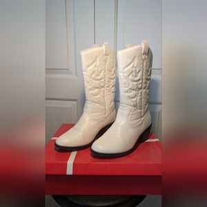 White cowboy boots